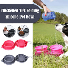 Lade das Bild in den Galerie-Viewer, Rubber Foldable Double Bowl Pet Feeding Bowl Pets Supplies Dog Cat Bowls
