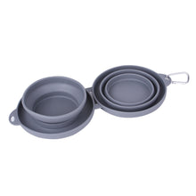 Lade das Bild in den Galerie-Viewer, Rubber Foldable Double Bowl Pet Feeding Bowl Pets Supplies Dog Cat Bowls
