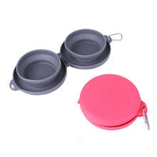 Lade das Bild in den Galerie-Viewer, Rubber Foldable Double Bowl Pet Feeding Bowl Pets Supplies Dog Cat Bowls
