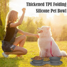 Lade das Bild in den Galerie-Viewer, Rubber Foldable Double Bowl Pet Feeding Bowl Pets Supplies Dog Cat Bowls
