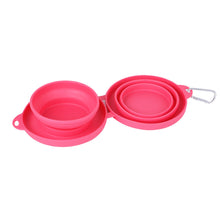 Lade das Bild in den Galerie-Viewer, Rubber Foldable Double Bowl Pet Feeding Bowl Pets Supplies Dog Cat Bowls
